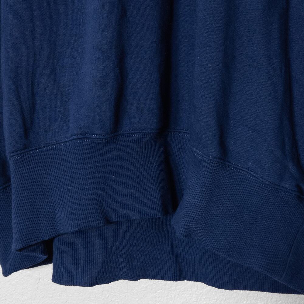 Nike Sweatshirt Size L Navy Spellout Crewneck Athleisure Logo Pullover - Picture 5 of 9